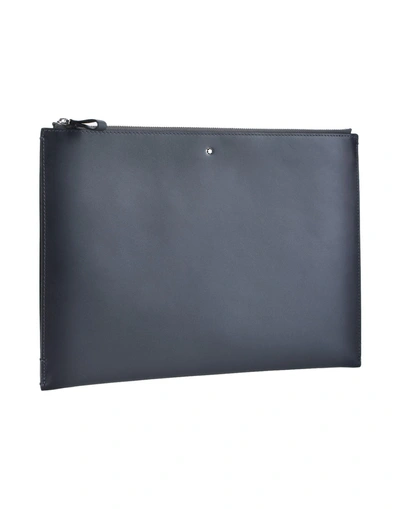 Shop Montblanc Portfolio Document Holder Steel Grey Size - Calfskin