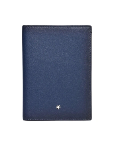 Shop Montblanc Document Holder In Dark Blue