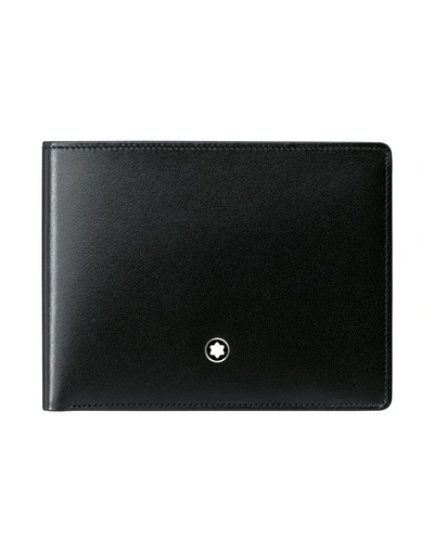 Shop Montblanc Wallet 6cc Man Wallet Black Size - Cowhide