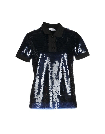 Shop Carven Polo Shirt In Dark Blue