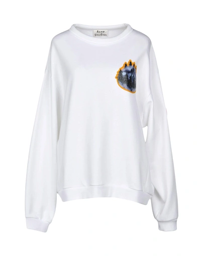 Shop Acne Studios Sweatshirt In White