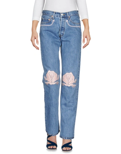 Shop Bliss And Mischief Denim Pants In Blue