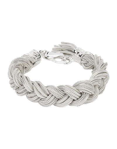 Shop Emanuele Bicocchi Bracelet White Size L 925/1000 Silver