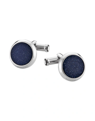 Shop Montblanc Cufflinks In Stainless Steel Man Cufflinks And Tie Clips Silver Size - Stainless Steel, Gl