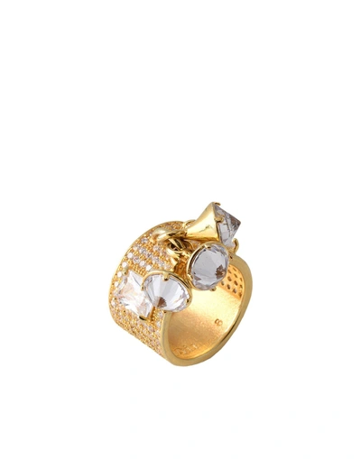 Shop Noir Jewelry Rings In Gold