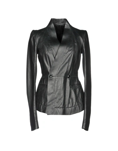 Shop Rick Owens Blazer In Black