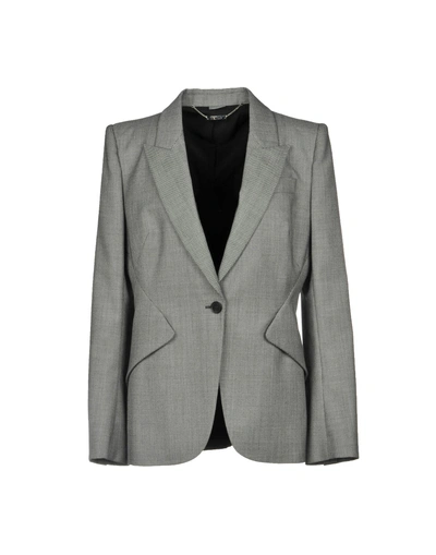 Shop Alexander Mcqueen Blazers In Grey