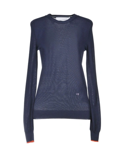 Shop Victoria Beckham Sweaters In Dark Blue