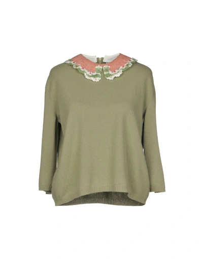 Shop Valentino Sweater In Military Green