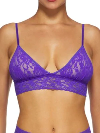 Shop Hanky Panky Signature Lace Padded Bralette In Electric Purple