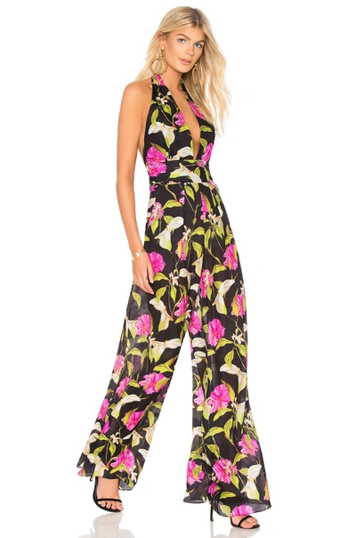 Shop Milly Halter Jumpsuit In Large Calla Lily
