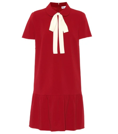 Shop Red Valentino Crêpe Shift Dress In Red