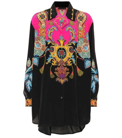 Shop Etro Printed Silk Shirt In Multicoloured