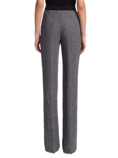 Shop Akris Crepe Linen Pants In Grey