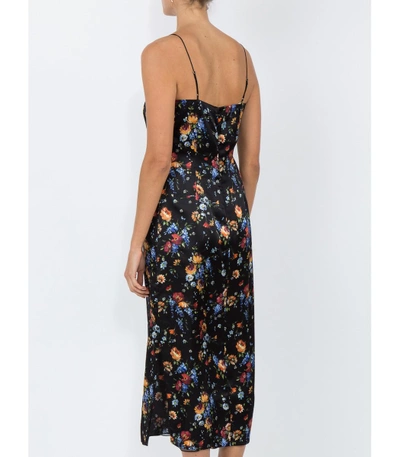 Shop Adam Lippes Floral-print Cami Dress In Black