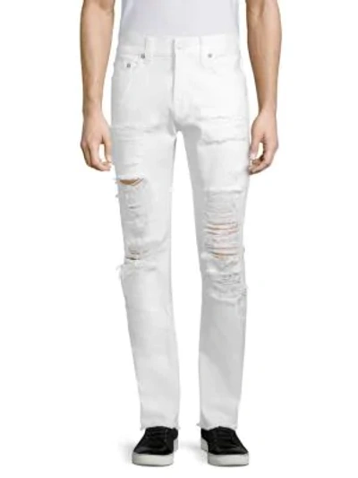 Shop True Religion Rocco Slim-fit Distressed Jeans In Fai White Volcanic Ash