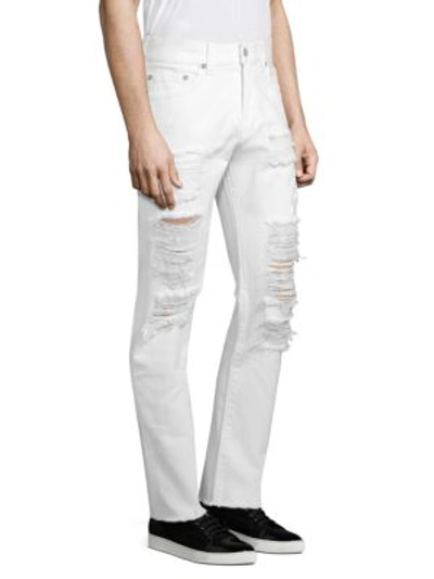 Shop True Religion Rocco Slim-fit Distressed Jeans In Fai White Volcanic Ash