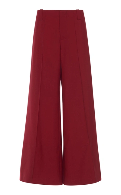 Shop Marni Wide Leg Trouser In Red