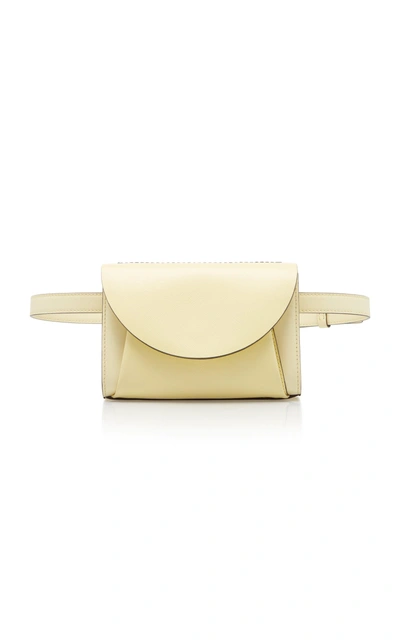 Shop Marni Law Leather Belt Bag In Yellow