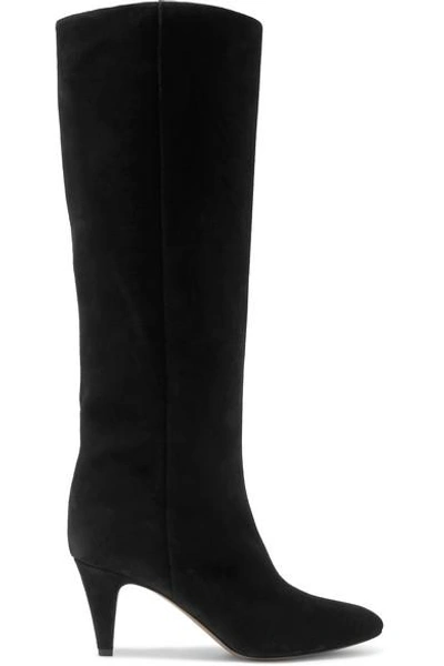 Shop Isabel Marant Latsen Suede Knee Boots In Black