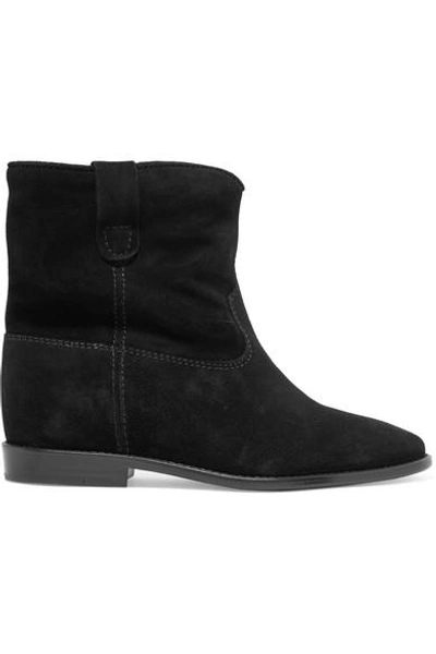 Shop Isabel Marant Étoile Crisi Suede Ankle Boots In Black