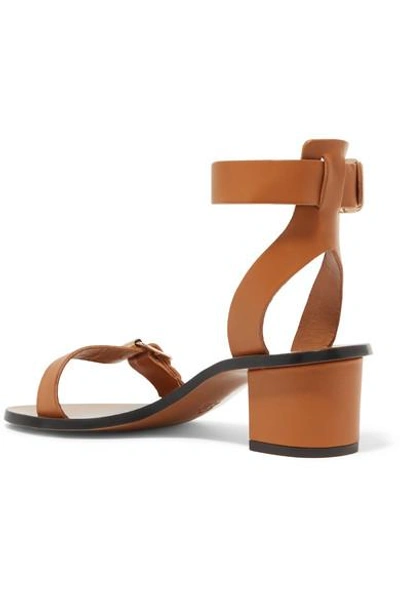 Shop Atp Atelier Carmen Leather Sandals In Tan