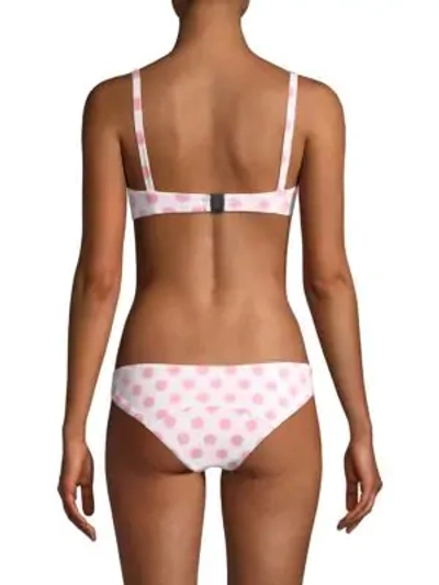 Shop Lisa Marie Fernandez Crepe Polka Dot Bikini In Pink
