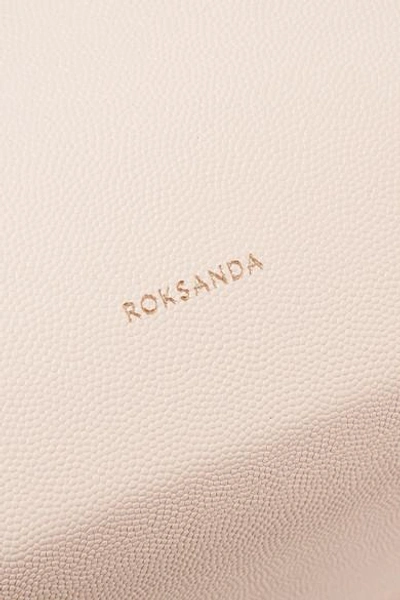 Shop Roksanda Eider Color-block Textured-leather Tote In Cream