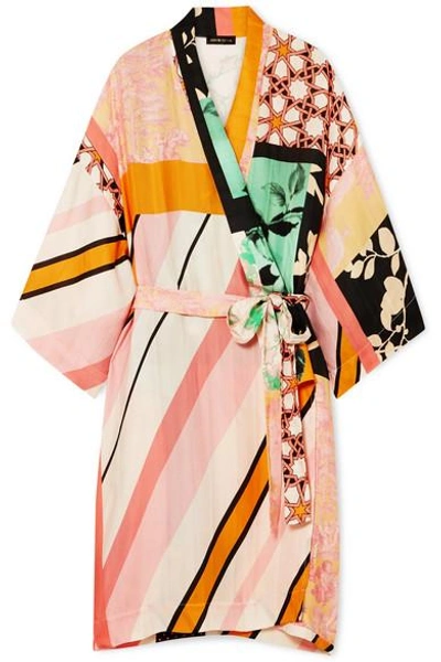 Stine Goya Naty Printed Satin Twill Kimono In Pink | ModeSens