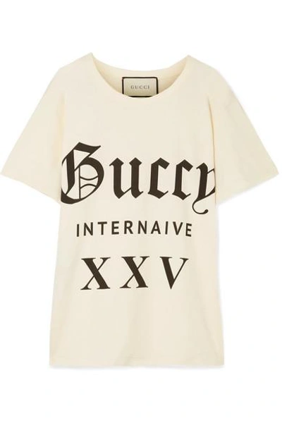 Shop Gucci Oversized Printed Cotton-jersey T-shirt