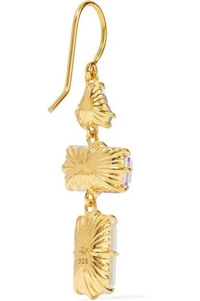 Shop Larkspur & Hawk Caterina Gold-dipped Quartz Earrings