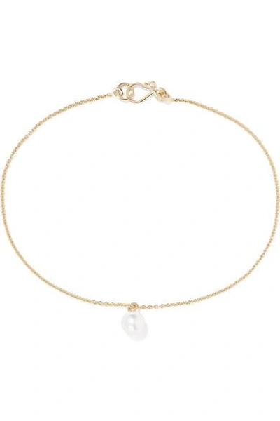 Shop Sophie Bille Brahe Palme De Perle 14-karat Gold Pearl Bracelet