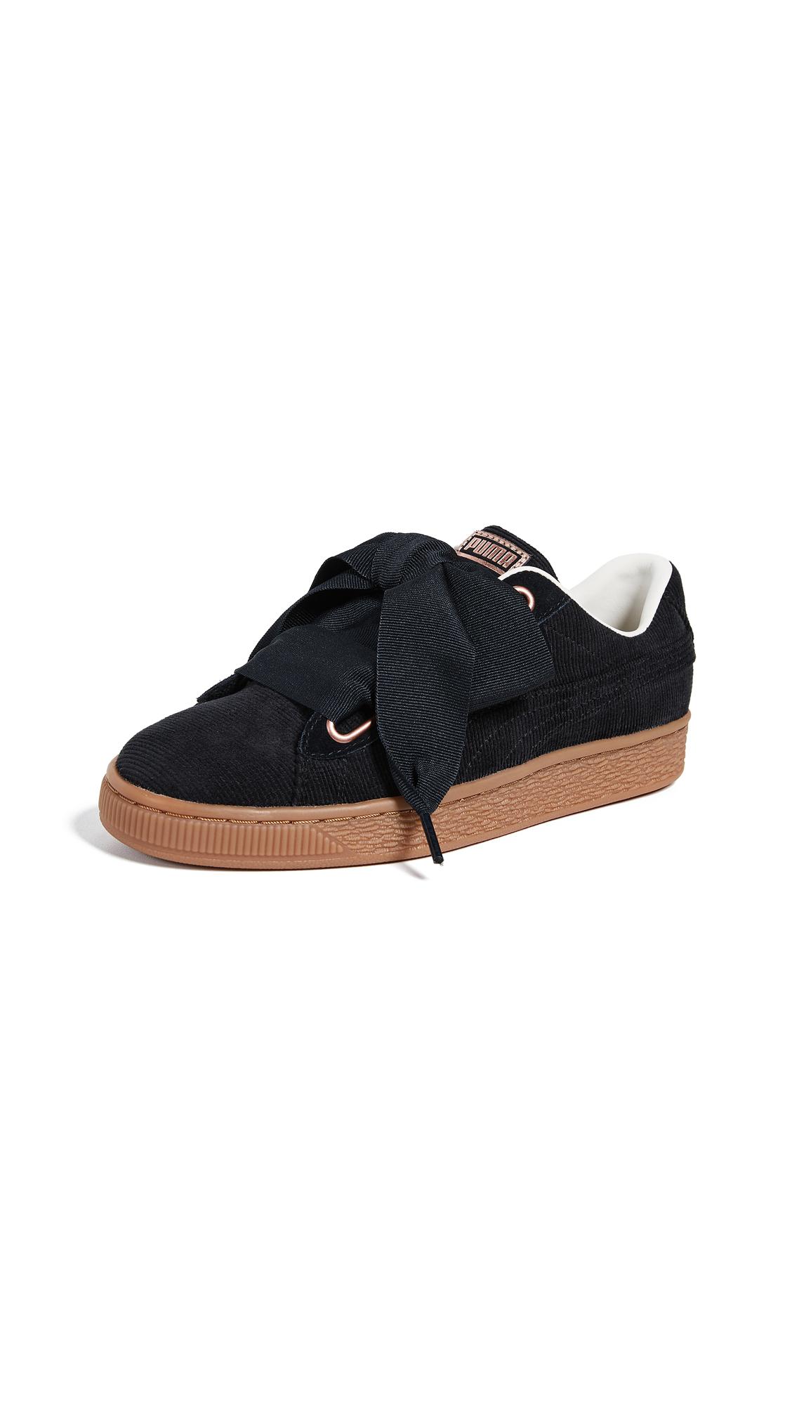 puma basket heart corduroy sneakers