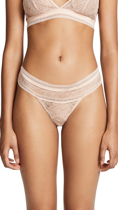 Shop Calvin Klein Underwear Ck Black Obsess Thong In Delight