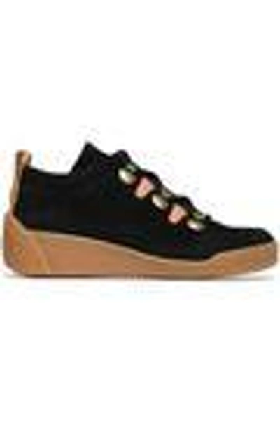 Shop See By Chloé Woman Suede Sneakers Black