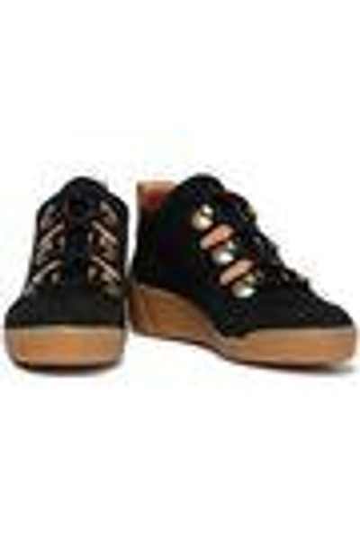 Shop See By Chloé Woman Suede Sneakers Black