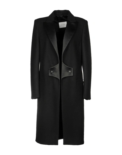 Shop Pierre Balmain Coat In Black