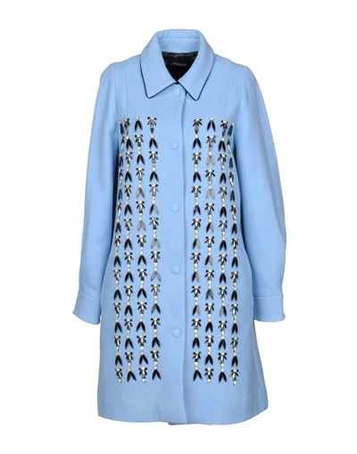 Shop Mother Of Pearl Coat In Sky Blue
