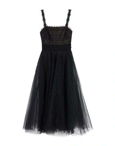 Shop Marchesa Notte 3/4 Length Dresses In Black