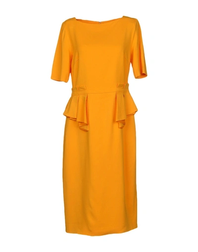 Shop Raoul Knee-length Dress In Orange