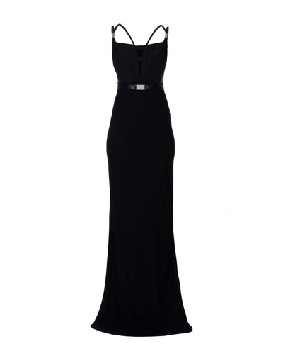 Shop Versace Long Dresses In Black