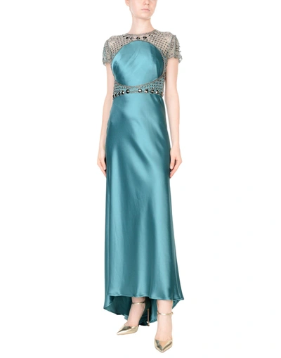Shop Catherine Deane Long Dress In Turquoise