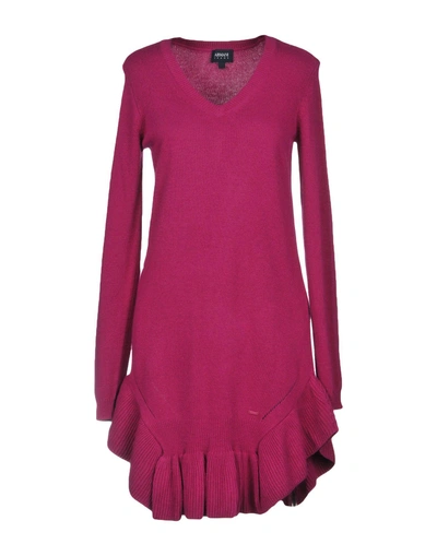 Shop Armani Jeans Short Dresses In Mauve