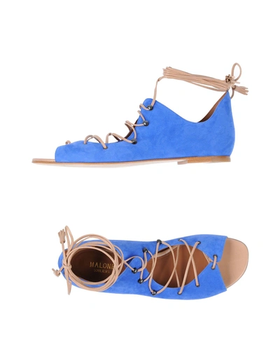 Shop Malone Souliers Sandals In Bright Blue