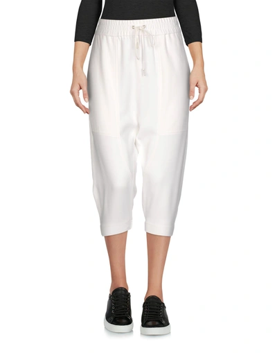 Shop Helmut Lang 3/4-length Shorts In White