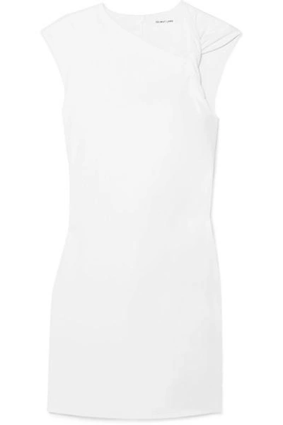 Shop Helmut Lang Twist-front Stretch-jersey Mini Dress In White