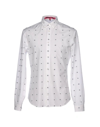 Shop Mcq By Alexander Mcqueen Patterned Shirt In White