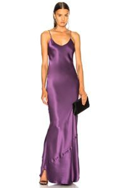 Shop Nili Lotan Cami Gown In Purple