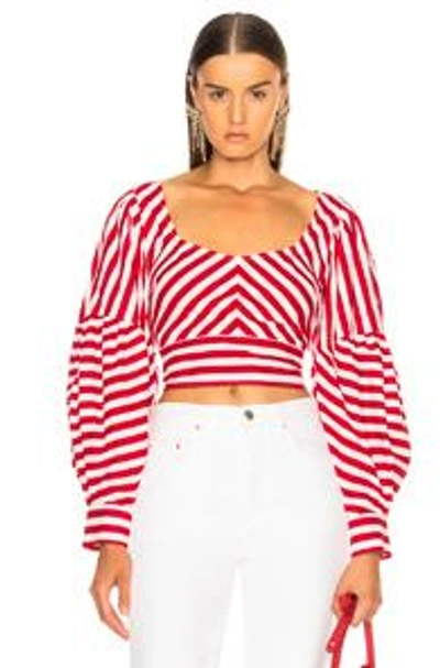 Shop Rachel Comey Formentera Top In Red,stripes