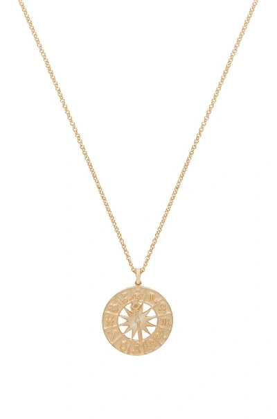Shop Natalie B Jewelry What's Your Sign Necklace In Metallic Gold